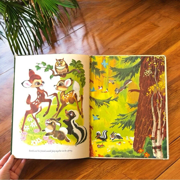 VINTAGE 1968 Disney Bambi Hardcover Book - Picture 10 of 14